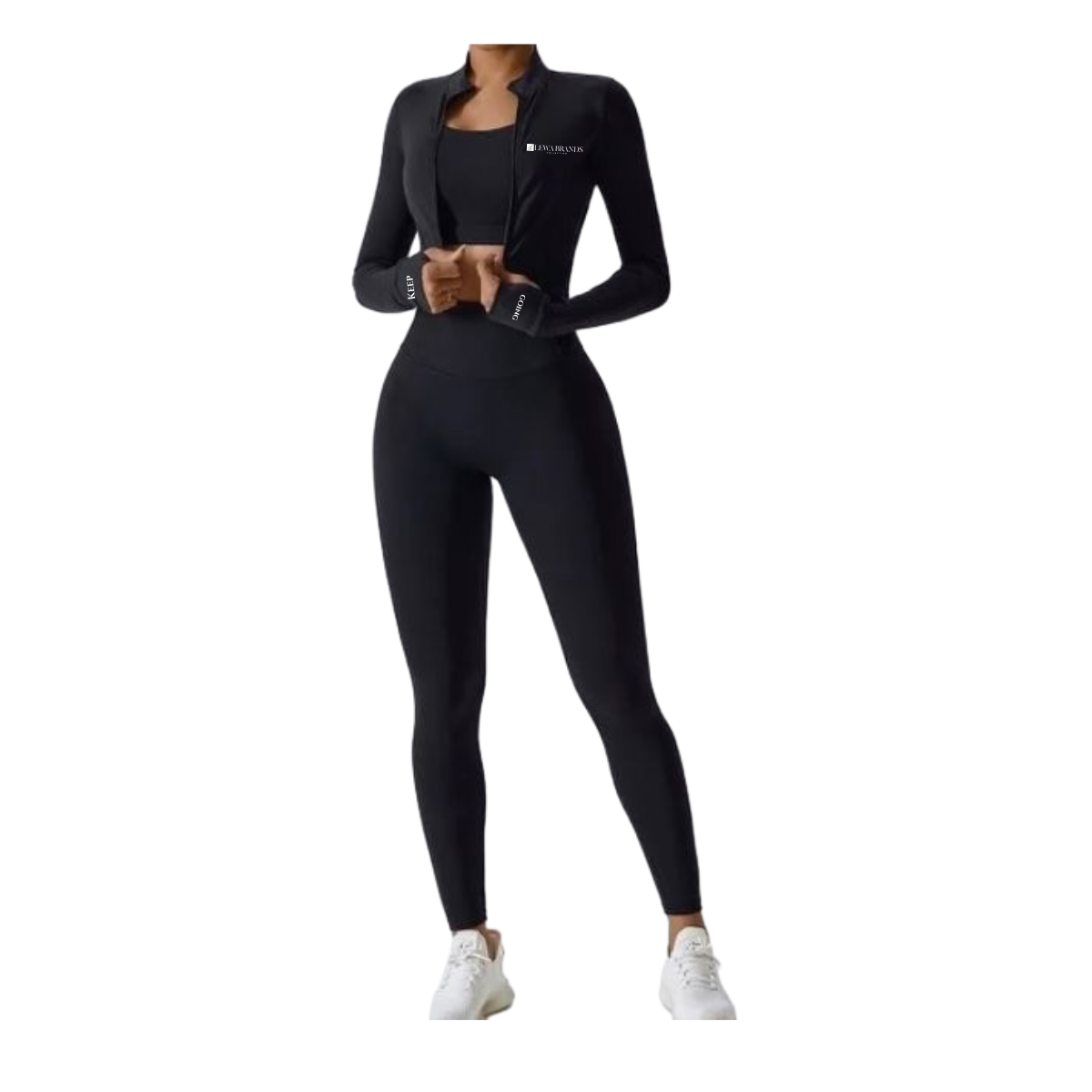 LewaFIT Midnight Black Long Set