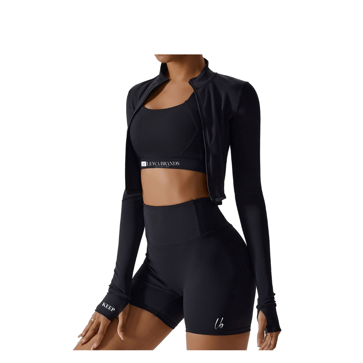 LewaFIT Midnight Black Short Set